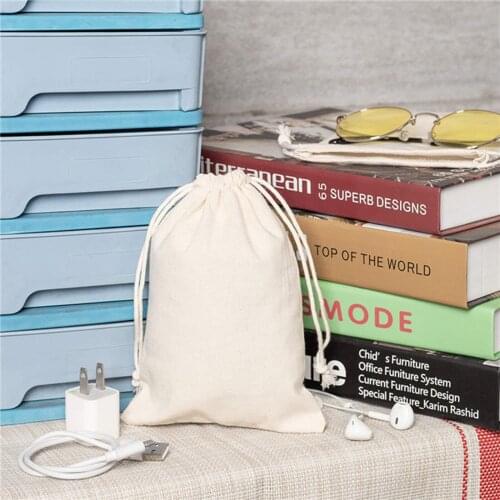 1Pcs Fruit Vegetable Rice Grocery Shopper Bag Custom Cotton Linen Drawstring Storage Bags Home Kitchen Storage Stuff Bag