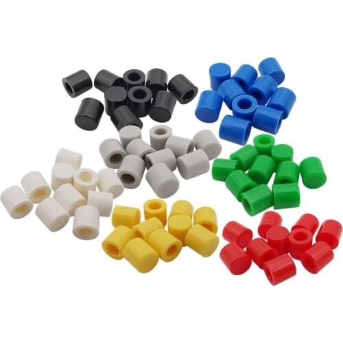 10Pcs/lot Plastic A56 Button Switch Cap Hat Kits for 6x6mm Tactile Push Button Switch Red White Blue Green Black Yellow Grey