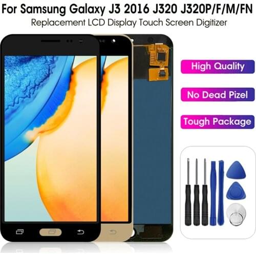 100% Brand New For Samsung Galaxy J3 2016 J320 J320p/f/m/fn Lcd Display Touch Screen Digitizer Assembly 2016
