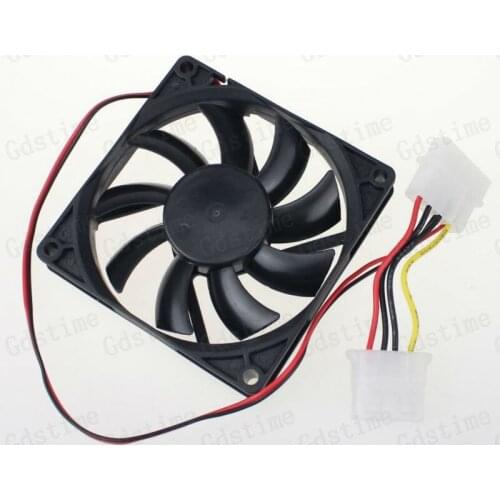 100 Pcs Gdstime 2 Wires 4pin 8015 12V DC 80mm x 15mm Computer Case Cooling Fan 80x80x15mm 8cm