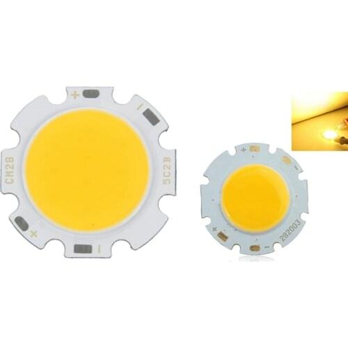 3W COB High Power Super Lamp Bead LED Chip Warm White Light & 5W Chip Light Round COB LED Light Warm White DC15-17V