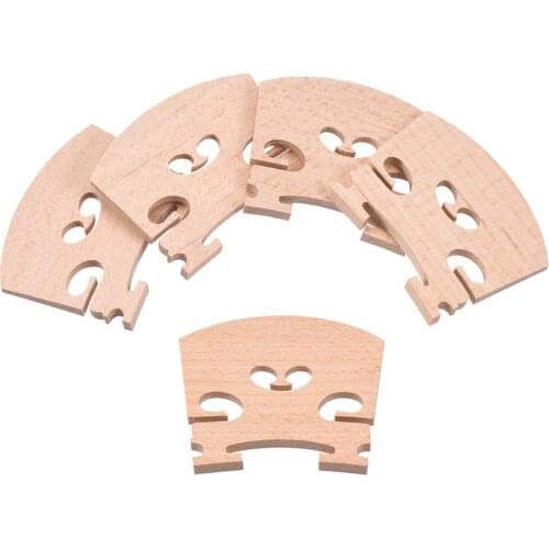 5 Pieces Maple 4/4 Full Size Violin Bridge Qin code Violin accessories