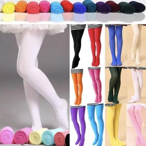 5Pc/Lot Girl Fashion Candy Colors Pantyhose Children Sweet Velvet Leggings 2-12Years