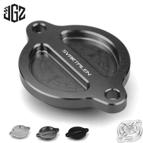 Motorcycle CNC Aluminum Engine Filter Oil Cover Protective Cap for Husqvarna Svartpilen 401 250 2018 2019 2020 2021 Accessories