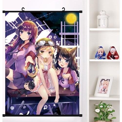 Anime K ON Hirasawa Yui Akiyama Mio Tainaka Ritsu Cute Wall Scroll Mural Poster Wall Hanging Poster Home Decor Collect Gift