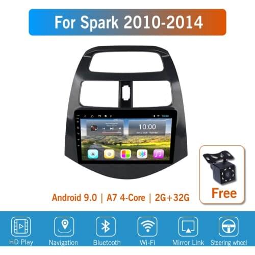 9'' IPS Android 9 For Chevrolet Spark 2010/2011/2012/2013/2014 Car Radio Multimedia GPS Navigation Navi Player Auto Stereo WIFI