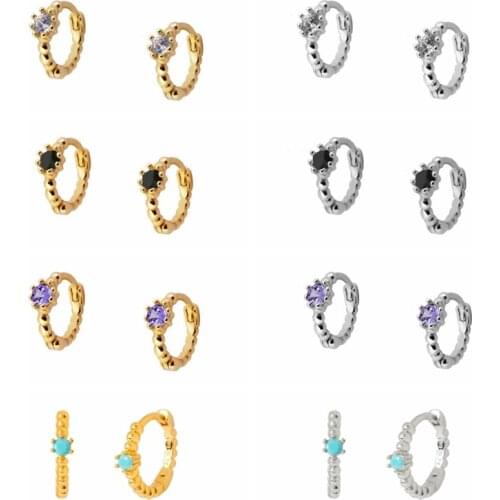 BOAKO Ins Earrings Dangle Pendientes Plata 925 Earrings For Women Turquoise Cartilage Jewelry Ear Piercing Unusual Серьги #Hh