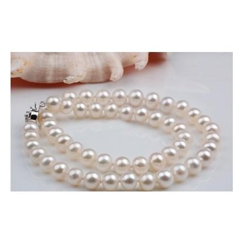 Classic-south-sea-round-9-10mm-round-pearl-necklace-925s 18inch>free shipping