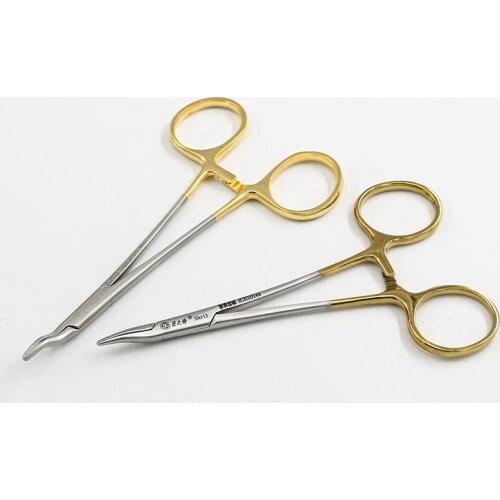 Tiangong Juncheng Golden Handle Nasal Needle Holder Needle Holder Beauty Plastic Surgery Nose Plastic Surgery Tool Needle Holder