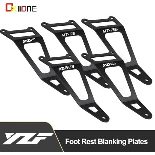 For Yamaha YZF-R25 YZF-R3 MT-25 MT-03 Motorcycle Rear Foot Rest Blanking Plates YZF R25 2014-2021 YZFR3 MT25 MT03 2015-2021 2020