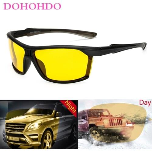 DOHOHDO 2020 Men Brand Night Vision Polarized Sunglasses Men Driving Sun Glasses For Women Hot Sale Quality Goggle Glasses UV400