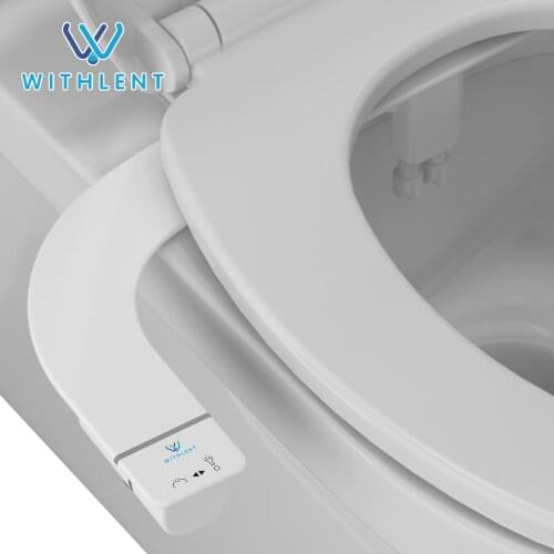 Bidet Toilet Attachment Thinline Dual Nozzle Fresh Water Spray Non-Electric Muslim Shower Fresh Water Sprayer Anal Cleaning Ass