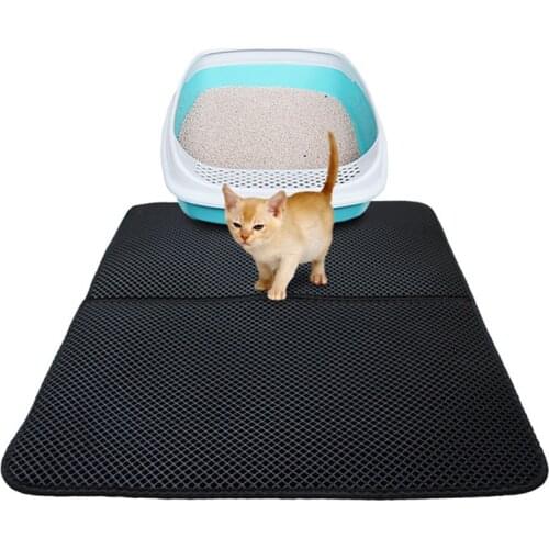 Double Layer Mesh Cat Litter Mats Bags Sleeves with Filter Waterproof Anti-slip Mat for Cats Kitten Kitty Toilet Pets Products