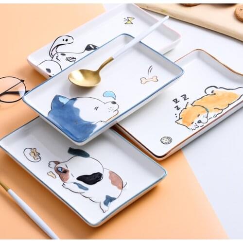 Innovative Japanese Ceramic Plate Tableware Set Animal Tableware Creative Design Cute Cartoon Lucky