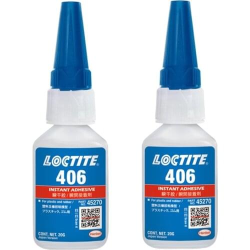 2pcs loctite 20g 406 glue Instant adhesive universal type sticky plastic, rubber quick-drying glue