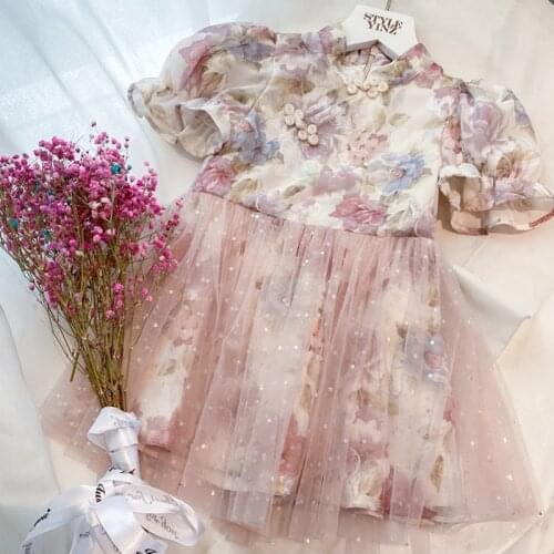 Summer Baby Girls Dress Children Clothes Brand Preppy Style Dress Red Bow 2021 Kids Cotton Short Sleeve Dresses