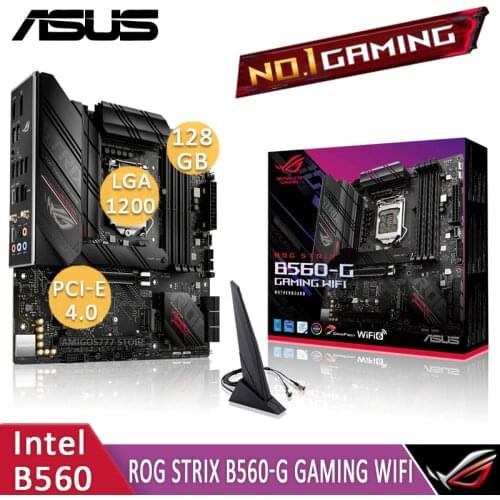 LGA 1200 Asus ROG STRIX B560-G GAMING WIFI Motherboard DDR4 128GB Support 10th/11th-Gen Cpu Bluetooth 5.1 B560 Gaming Placa-Mãe