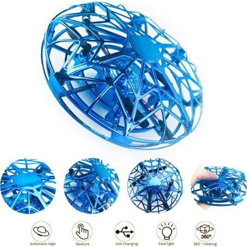 Mini UFO Drone Anti-collision Flying Helicopter Magic Hand UFO Ball Aircraft Sensing Induction Drone Kid Electric Electronic Toy