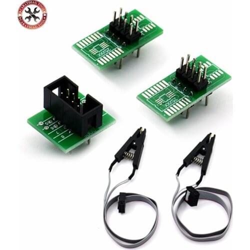 Newest SOIC8 SOP8 Test Clip For EEPROM 93CXX / 25CXX / 24CXX in-circuit programming + 2 adapters free shipping