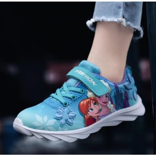 Disney Autumn Girls Princess Kids Shoes Running Frozen Children Sneakers For Girls Fashion McQueen Sport Shoes