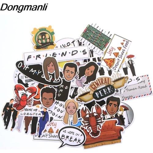 P3180 36PCS Friends TV Show DIY Skateboard Graffiti Laptop Badge Motorcycle Luggage Bags Accessories