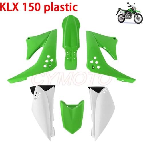 Complete Bodywork Fairing For Kawasaki KLX 150 KLX150 Green Plastic Front & Rear Side Cover Mudguard