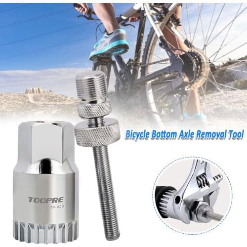 Portable Bicycle Bottom Bracket Remover 20 Teeth Square Hole Spline Repair Wrench Road Bike Spanner Wheel Puller Removal Tools