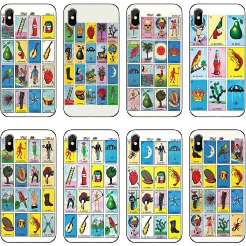 Mexican Bingo Loteria Transparent Phone Case For iPhone 12 11 Pro Max Mini XS Max XR X 8 7 Plus 6 6S Plus 5 5S SE 2020