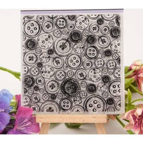 NEW Clothing Button Transparent Clear Silicone Stamp for Seal DIY Scrapbooking Photo Album Decorative Stamp Sheets