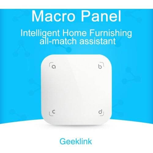 Geeklink Scene Panel 4 Gang Touch Scene Switch Smart Home Scenario Control Alarming Apparatus Feedback