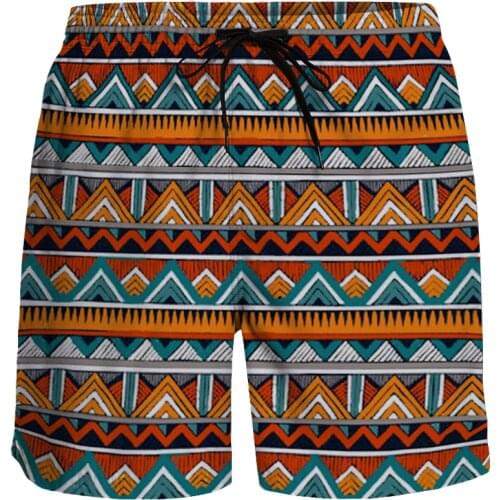 Casual Shorts Men Bohemian Short Pants Bermuda Triangle Surfing Holiday Breathable Quick Dry Beach Pants Running Sports Shorts