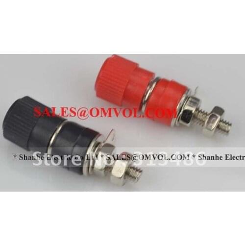 Binding Post Speaker Cable 4mm Banana Jack Plug 100pcs Red +100pcs Black For Cable Terminals