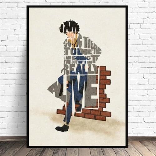 Spike Spiegel Cowboy Bebop Anime Art Print Modern Poster Wall Pictures Living Room Decor