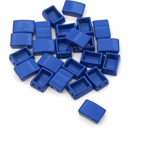 JUWANG 10 Pcs\lot DIY Handmade Jewelry Findings Accessories Square Strand Beadeds Enamel Tile Loose Beads For Bracelets Making