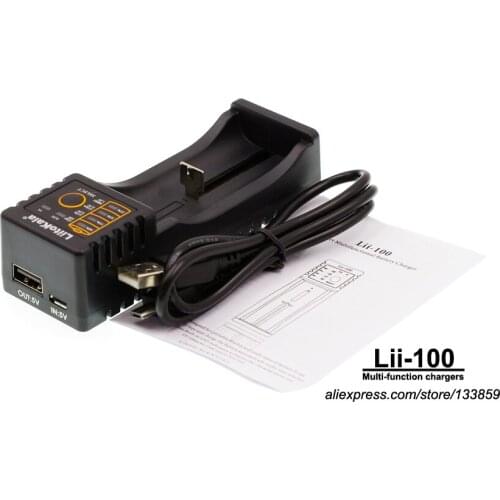 2PCS Liitokala Lii-100 1.2 V 3.7 V 3.2 V 3.85 V AA / AAA 18650 18350 26650 10440 14500 16340 25500 NiMH Lithium battery charger