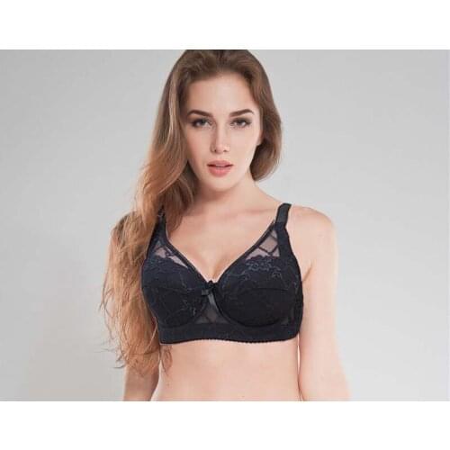 Women Hot sexy lace Bra cotton intimates push up lingerie bra ladies Plus size 34 36 38 40 42 44 46 48 B C D cup bh bts C3304