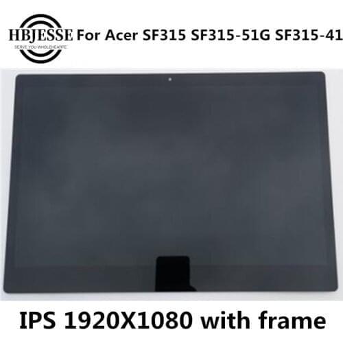 15.6'' LCD screen Digitizer Display Assembly for Acer SF315 SF315-51G SF315-41 laptop 1920*1080 With glass cover no touch