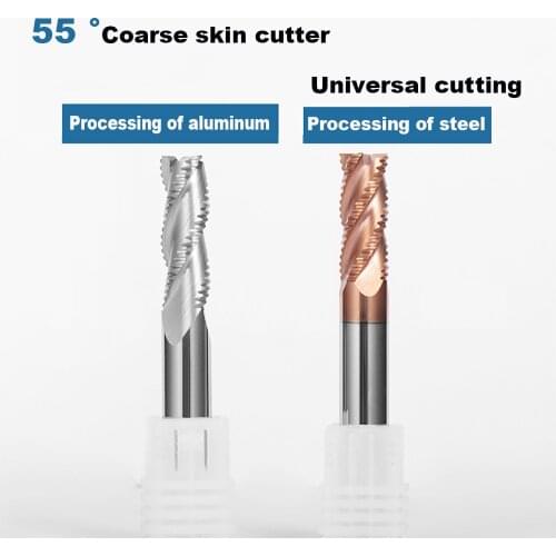55 DegreesTungsten Steel for Aluminum Steel Coarse-leather End Milling Cutters 4 Edge Jade Milling tools