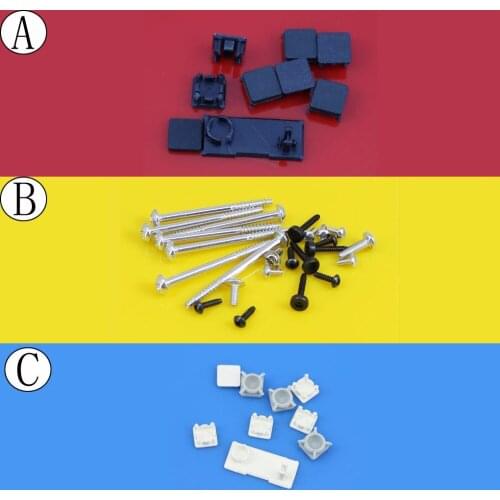 White Black Plastic For PS3 Slim Console Screws with Screw Rubber Feet Cover Set