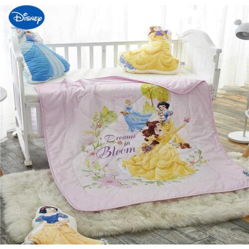 Disney Princess Beauty and Beast Belle Summer Quilts Comforter 100% cotton Bedding 120*150cm Child Baby Crib Girls Cot Bed Decor
