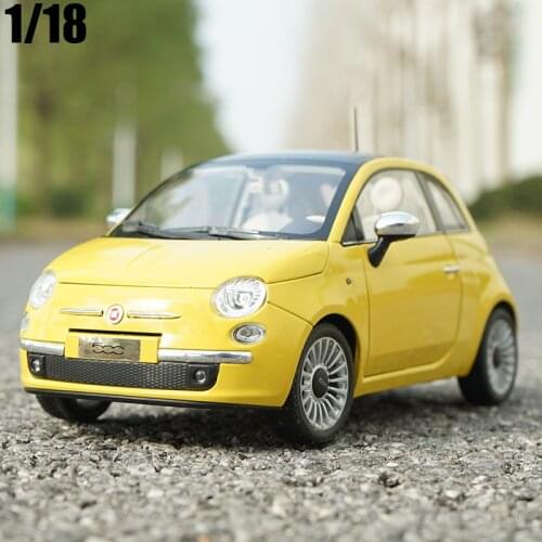 1:18 Scale Fiat 500 Simulation Alloy Diecast Car Model Metal Static Collection Decoration Toys Display Gifts Ornaments Original