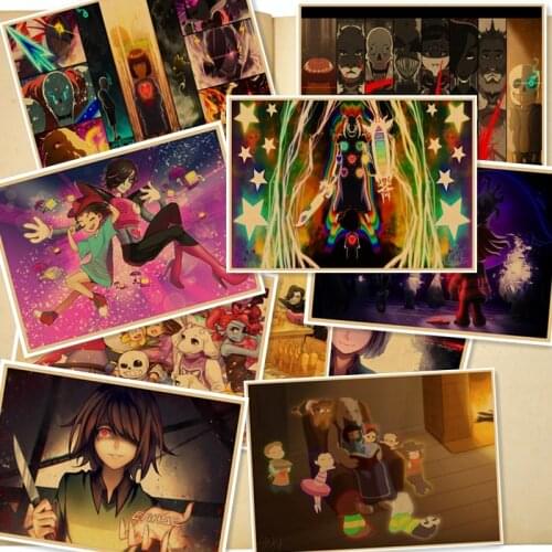 New Retro undertale Kraft paper Posters for Living Room Wall Decor 42*30CM