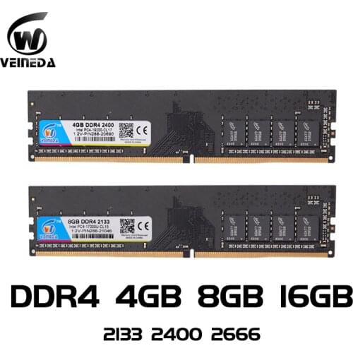 VEINEDA ddr4 8 gb PC Computer RAM 4GB 8GB 4G 8G Memory DDR 4 PC4 2133 2400 2666Mhz Desktop Motherboard Memoria 288-pin