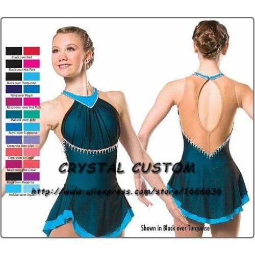 Adult Custom Figure Skating Dress Graceful New Brand Women Ice Skating Dresses For Competition DR3882
