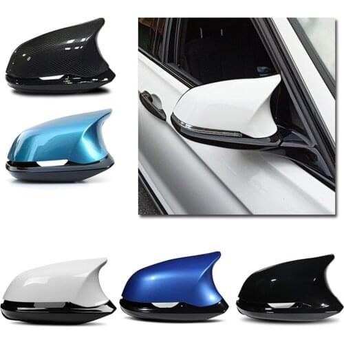 M3 M4 Rearview Mirror Cover For BMW F20 F22 F30 X1 1 2 3 4 Series Carbon Fiber Exterior Door Side Replacement Rear View Cap Trim