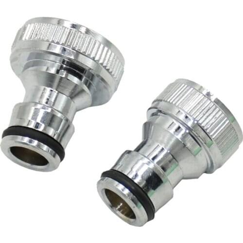 1/2" 3/4" Female tap Quick Connector Nipple Silver Brass Tap Fitting Garden tap copper Adapter 20pcs