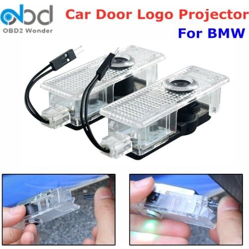 2pcs For BMW 3 5 7 Series E65 E66 F01 F02 E60 E61 F10 E90 E91 E92 E93 M3 LED Car Door Light Logo Projector Car Welcome Lights