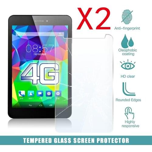 2Pcs Tablet Tempered Glass Screen Protector Cover for Cube Talk T7 4G Anti-Screen Breakage Tablet Computer Tempered Film