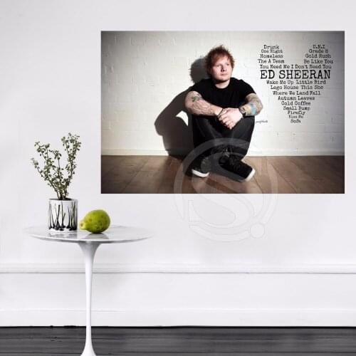 #98 Hot Sale Custom ed sheeran Wall Silk Poster Canvas Painting cloth print DIY Fabric Poster 704#98