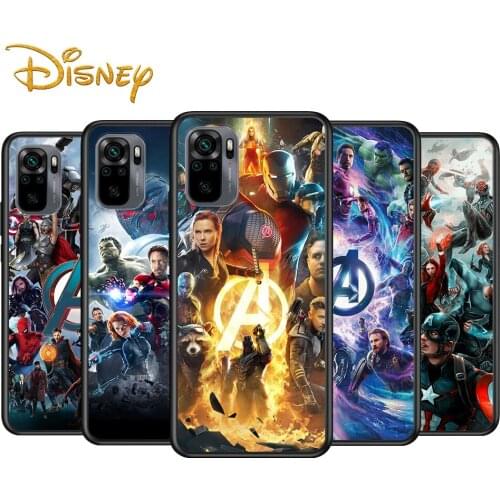 Avengers hero for Xiaomi Redmi Note 10 10S 9 9T 9S 9Pro Max 8T 8Pro 8 7 6 5 Pro 5A 4X 4 Soft Black Phone Case